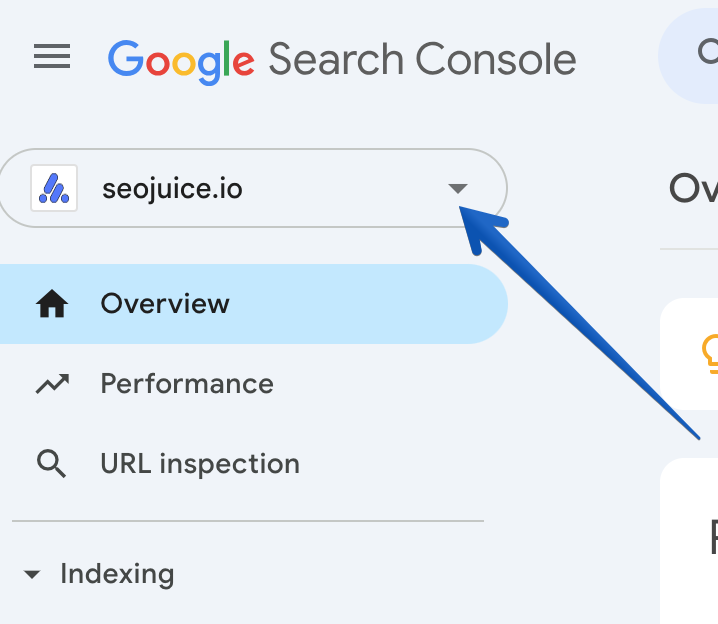 Google Search Console homepage